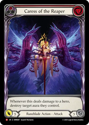 予約商品】【EN】《Cold Foil》[Runeblade] Caress of the Reaper/死神