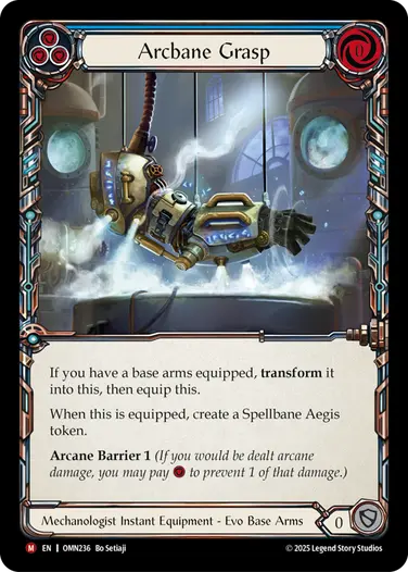 【EN】《Cold Foil》[Mechanologist] Arcbane Grasp/魔術破りのグラスプ (青)「M」〔OMN236〕