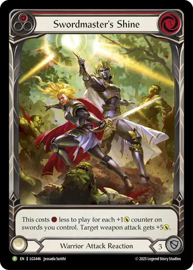 【Swordmaster's Shine】CF 1枚 FaB EN】《Cold Foil》[Warrior] Swordmaster's Shine/ソードマスターの