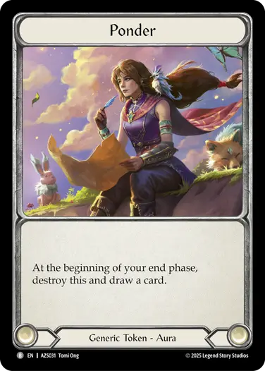 EN】[Generic] Ponder/熟考 (トークン)「B」〔AZS031〕 | Armory Deck