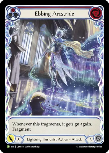 【EN】[Lightning Illusionist] Ebbing Arcstride/揺らめく雷歩 (赤)「P」〔GEM150〕