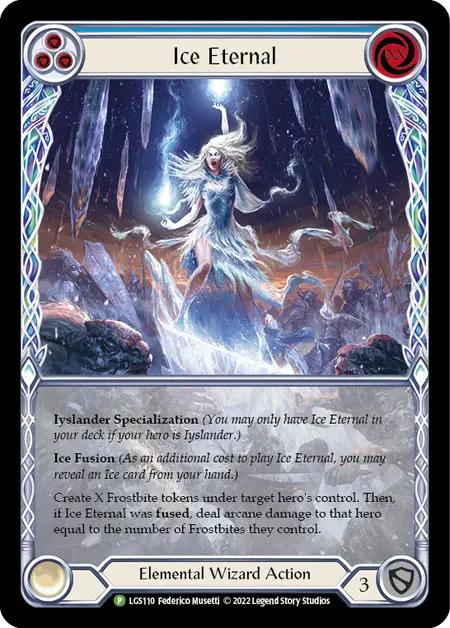 【EN】【Rainbow Foil】[Elemental Wizard] Ice Eternal (青) [P]〔LGS110〕