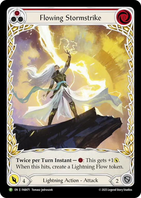 EN】【Rainbow Foil】[Lightning] Flowing Stormstrike / 流転の嵐撃