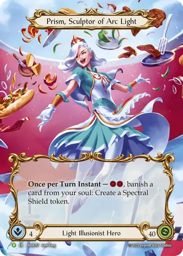 【状態MP】【EN】《Rainbow Foil》[Light Illusionist] Prism, Sculptor of Arc Light (ヒーロー)「P」〔HER157〕