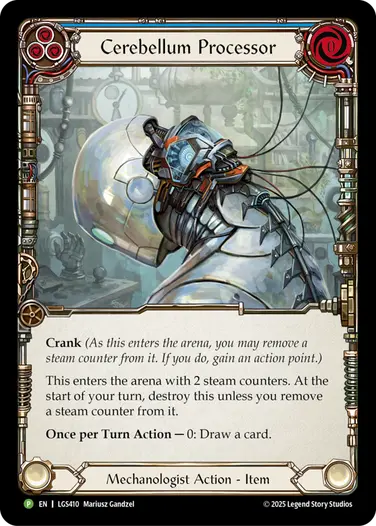 【状態SP】【EN】《Cold Foil》[Mechanologist] Cerebellum Processor/小脳プロセッサ (青)「P」〔LGS410〕