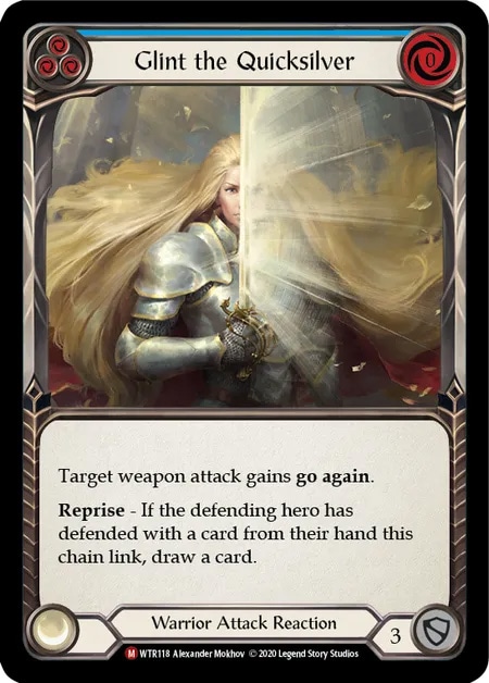 【状態SP】【EN】[Warrior] Glint the Quicksilver (青)「M」〔WTR-UL118〕