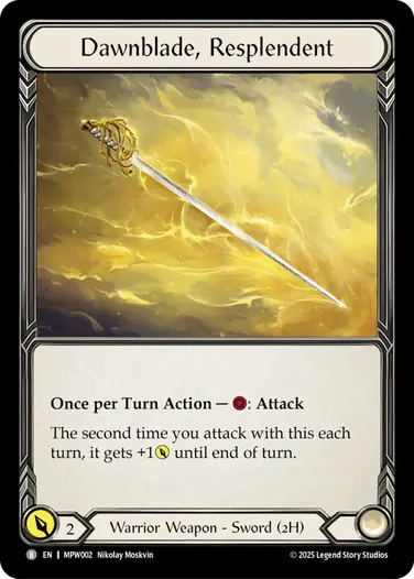 【EN】[Warrior] Dawnblade, Resplendent/華麗なる光輝、黎明剣 (武器)「B」〔MPW002〕