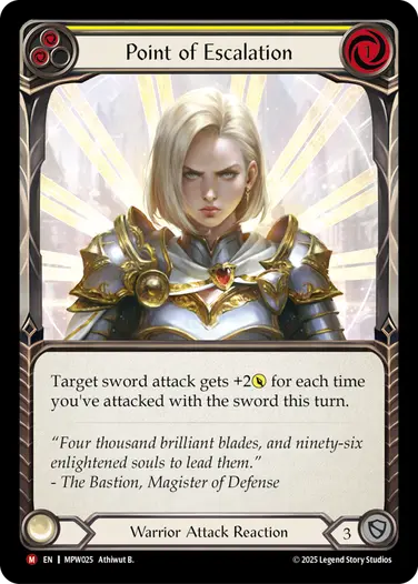 【EN】[Warrior] Point of Escalation/臨界の時 (黄)「M」〔MPW025〕