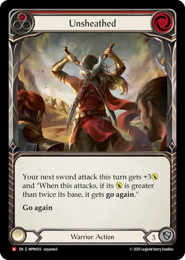 【EN】[Warrior] Unsheathed/刀身の解放 (赤)「M」〔MPW035〕