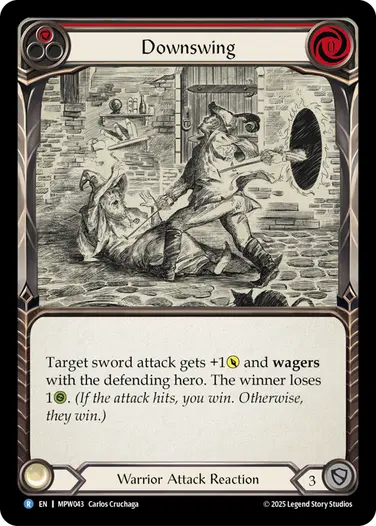 【EN】《Rainbow Foil》[Warrior] Downswing/不運の連続 (赤)「R」〔MPW043〕
