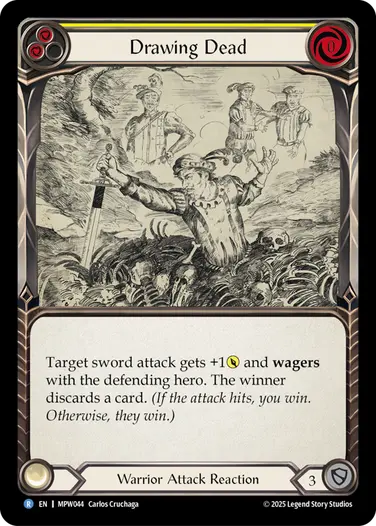 【EN】《Rainbow Foil》[Warrior] Drawing Dead/死に体 (黄)「R」〔MPW044〕