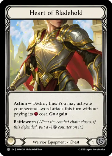 【EN】《Cold Foil》[Warrior] Heart of Bladehold/ブレードホールドの心 (装備品)「C」〔MPW018〕
