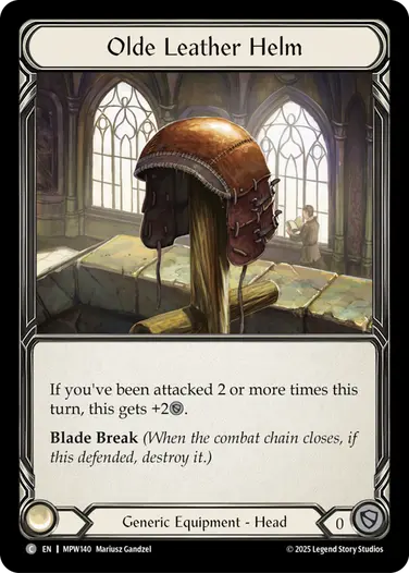 【EN】《Cold Foil》[Generic] Olde Leather Helm/古式革の兜 (装備品)「C」〔MPW140〕