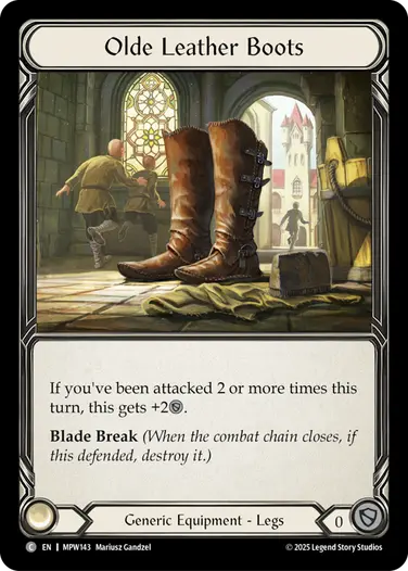 【EN】《Cold Foil》[Generic] Olde Leather Boots/古式革のブーツ (装備品)「C」〔MPW143〕