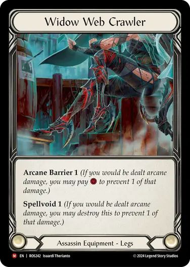 【状態SP】【EN】《Cold Foil》[Assassin] Widow Web Crawler/ウィドウの巣徘徊 (装備品)「M」〔ROS242〕