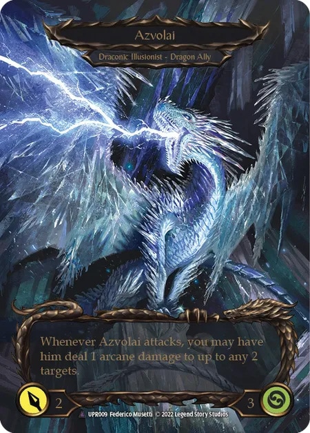 【通販限定特価】【EN】《Cold Foil》[Draconic Illusionist] Invoke Azvolai // Azvolai 「Marvel」〔UPR009〕