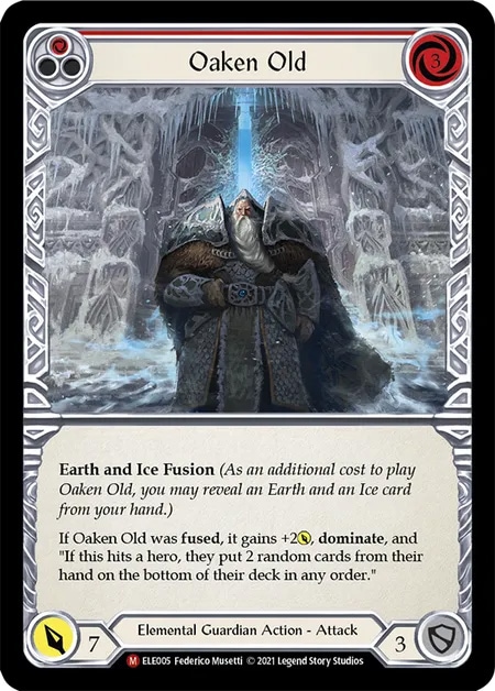 【状態SP】【EN】《Rainbow Foil》[Elemental Guardian] Oaken Old 「M」〔ELE-1st005〕
