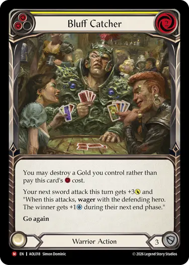 【EN】[Warrior] Bluff Catcher/ブラフキャッチ (黄)「M」〔AOL018〕