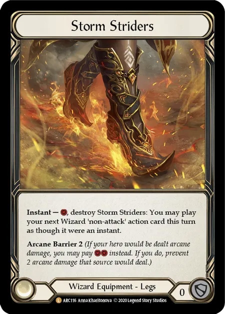 【通販限定特価】【EN】《Rainbow Foil》[Wizard] Storm Striders/嵐の闊歩者 (装備品)「L」〔ARC-UL116〕