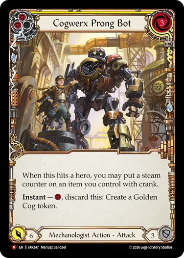 【EN】[Mechanologist] Cogwerx Prong Bot/コグワークスの突起ボット (黄)「M」〔IAR247〕
