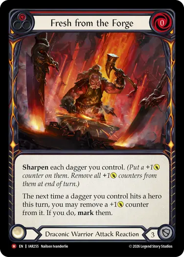 【EN】[Draconic Warrior] Fresh from the Forge/鍛え立て (赤)「M」〔IAR255〕