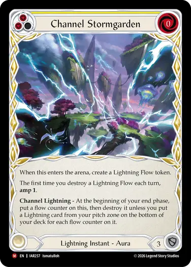 【EN】[Lightning] Channel Stormgarden/嵐庭園の導き (黄)「M」〔IAR257〕
