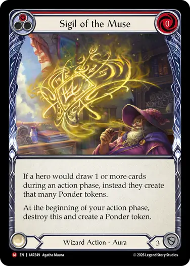 【EN】《Rainbow Foil》[Wizard] Sigil of the Muse/着想の印 (赤)「M」〔IAR249〕
