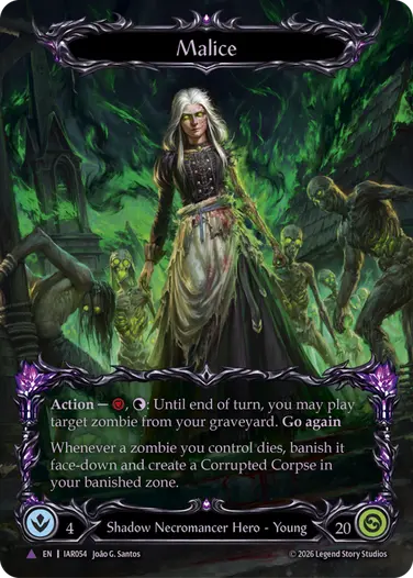 【EN】《Cold Foil》[Shadow Necromancer] Malice/マリス (ヒーロー)「Marvel」〔IAR054〕