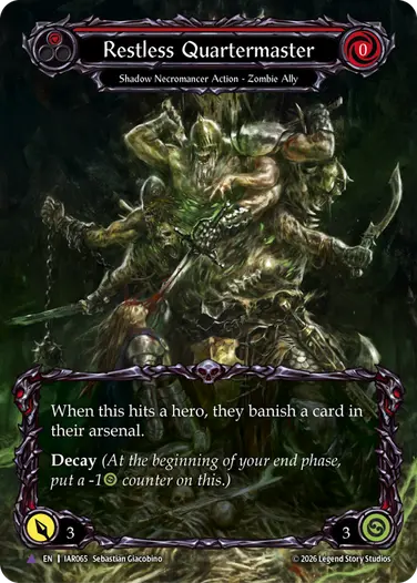 【EN】《Cold Foil》[Shadow Necromancer] Restless Quartermaster/彷徨う補給兵 (赤)「Marvel」〔IAR065〕