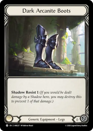 【EN】《Cold Foil》[Generic] Dark Arcanite Boots/闇破魔石のブーツ (装備品)「C」〔IAR227〕