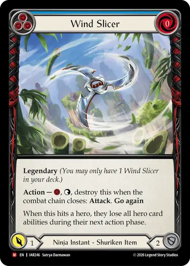 【EN】《Cold Foil》[Ninja] Wind Slicer/風断 (青)「M」〔IAR246〕