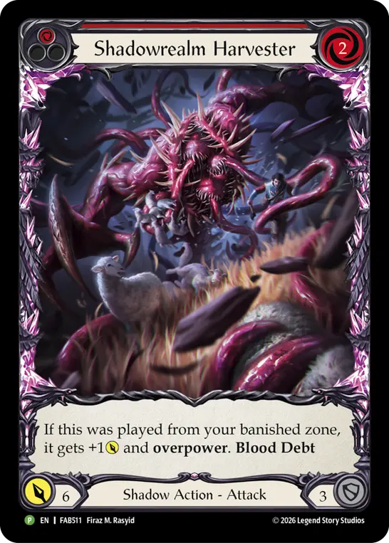 【EN】《Rainbow Foil》[Shadow] Shadowrealm Harvester / 影の地の収穫者「P」〔FAB511〕