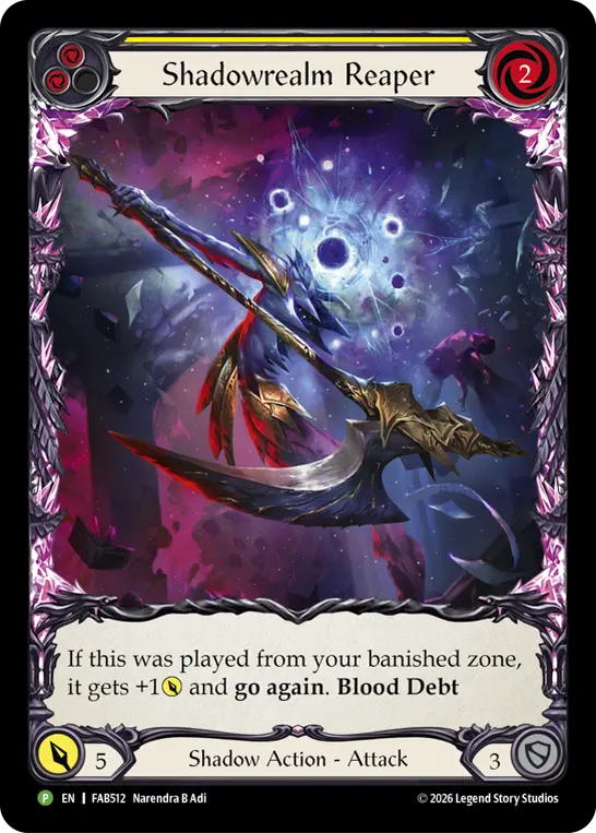 EN】《Rainbow Foil》[Shadow] Shadowrealm Reaper / 影の地の刈り取る