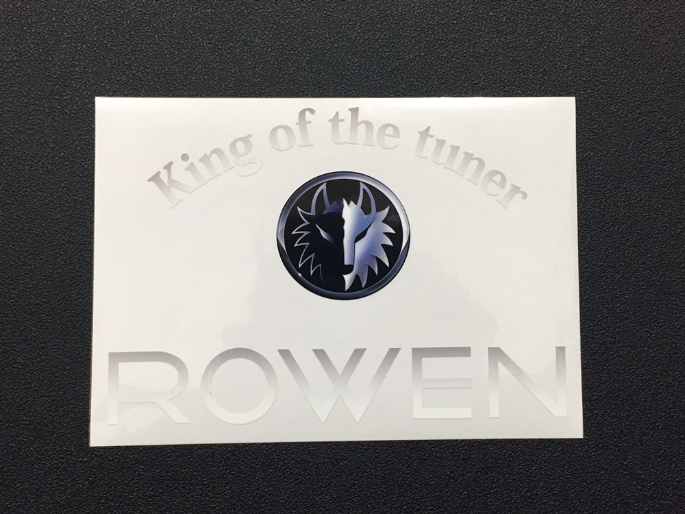 リヤウィンドウ用ステッカー　ウルフ 正面ｖｅｒ． ※ROWEN