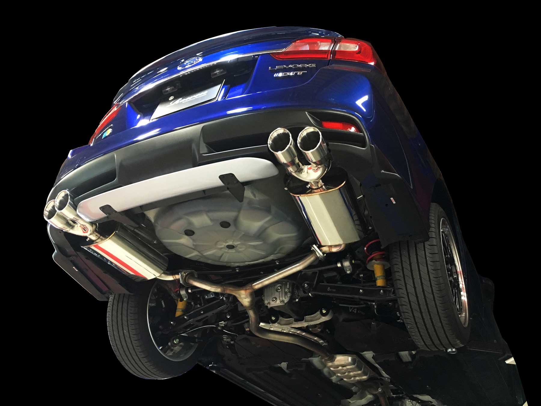 PREMIUM01Sマフラー *1.6GT *2サイレンサー *左右4本出し *Φ90真円 チタンテール *LEVORG D-E型