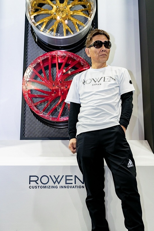 ROWEN デザインロゴ　Ｔシャツ  (ホワイト×ブラックロゴ)