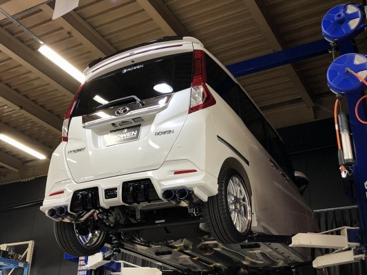 エキゾーストフィニッシャー 4本出し チタンカラーテール TB用 ROOMY CUSTOM