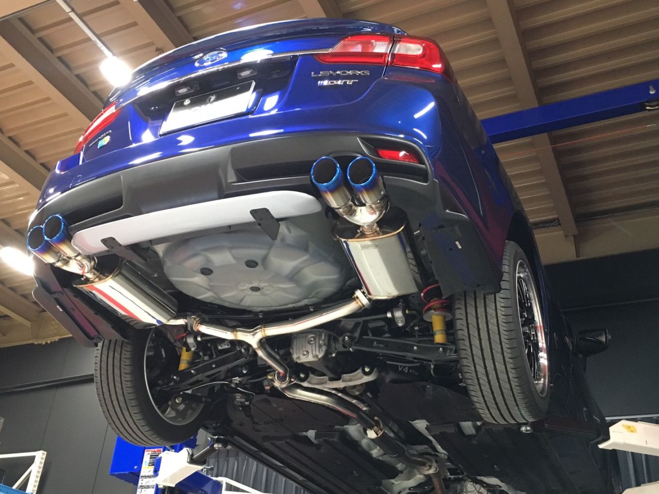 PREMIUM01S HARDSYSTEM *1.6GT *2サイレンサー *左右4本出し *90真円チタンテール *LEVORG D-E型