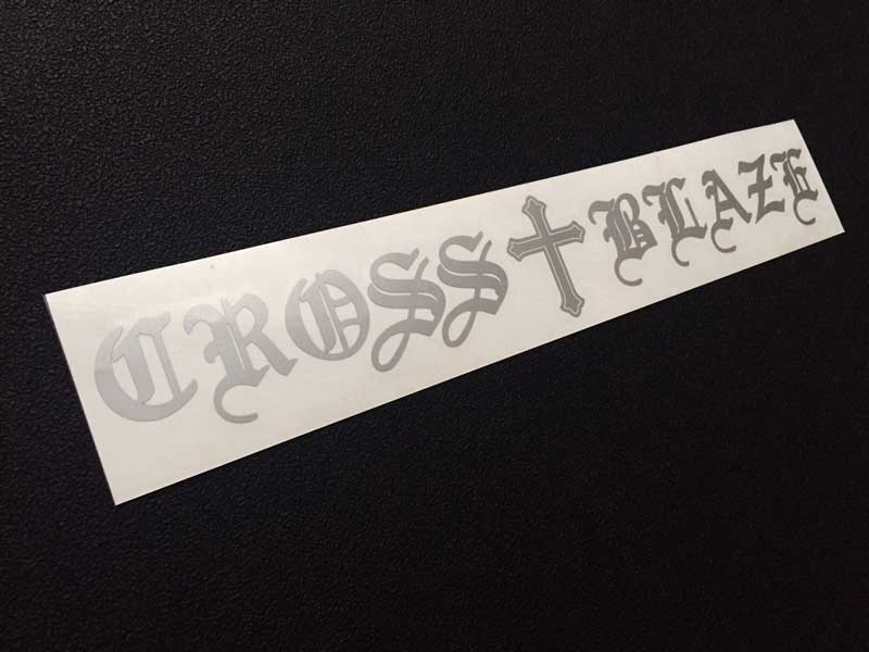 CROSS&BLAZEステッカー 小　（シルバー）