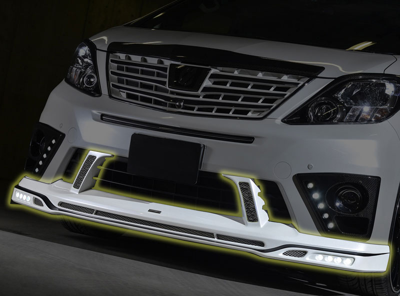 フロントスポイラー(LEDランプ付属) *20 ALPHARD S/SR-grade 後期 *FRP