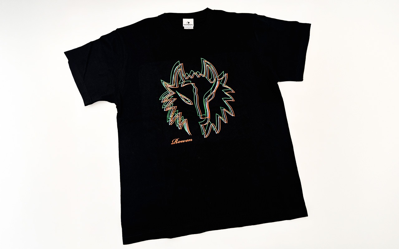 ROWEN wolf カラーライン Tシャツ