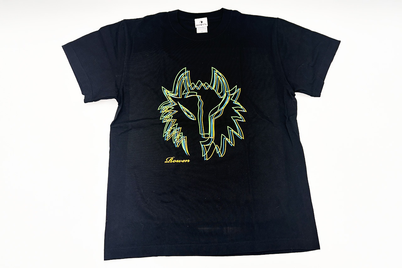 ROWEN wolf カラーライン Tシャツ