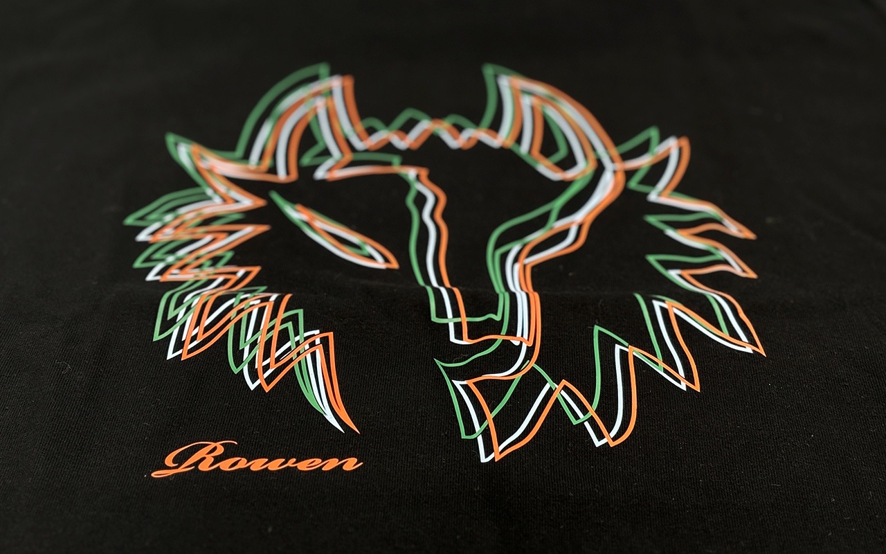 ROWEN wolf カラーライン Tシャツ