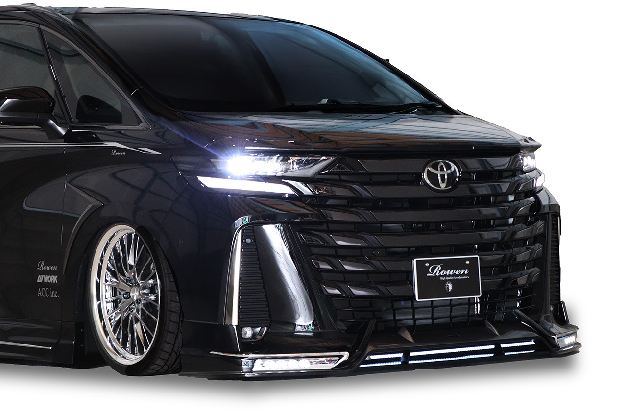 フロントスポイラー*LEDスポット/メッキパーツ付属 40VELLFIRE *Dry FRP