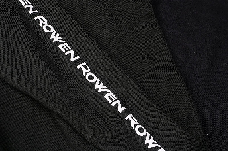 ROWEN ウルフシルエットフーディー　（ブラック×ホワイト）