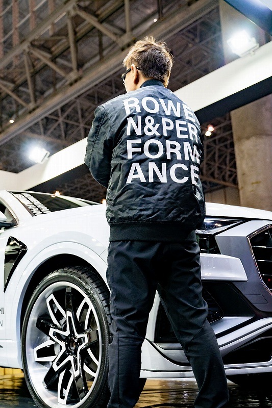 ROWEN PERFORMANCE MA-1　（ブラック×白文字）