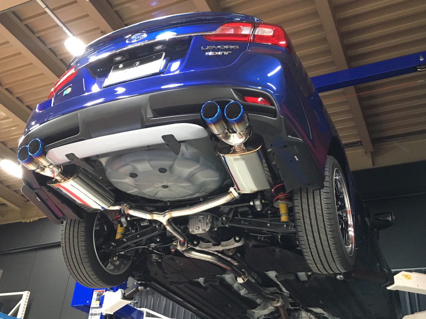 PREMIUM01S HARDSYSTEM *1.6GT *2サイレンサー *左右4本出し *90真円チタンテール *LEVORG D-E型