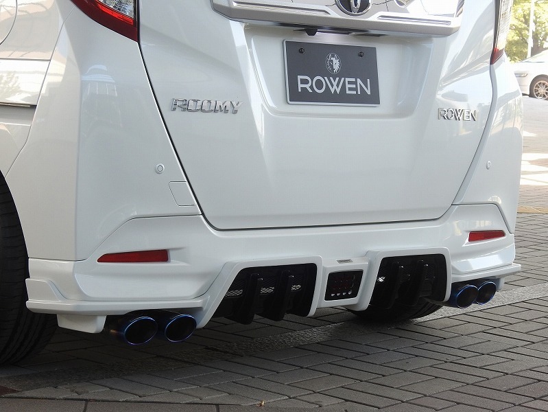 エキゾーストフィニッシャー 4本出し チタンカラーテール NA用 ROOMY CUSTOM 前期 TANK CUSTOM