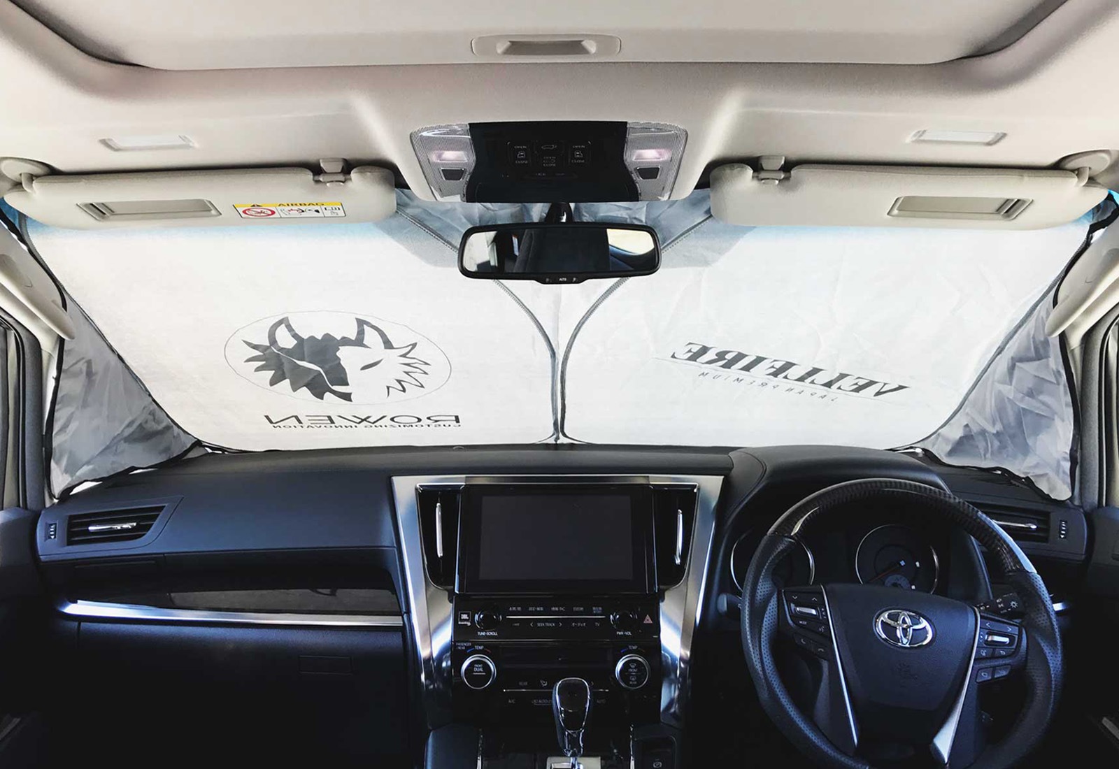 30VELLFIRE専用ロゴ入りサンシェード（収納ケース付き）