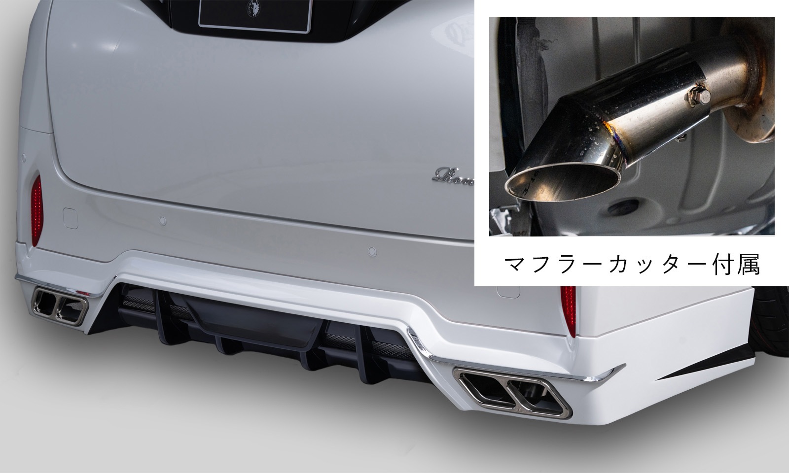 リアアンダースポイラー *マフラーTips/メッキパーツ付属 40ALPHARD *PP